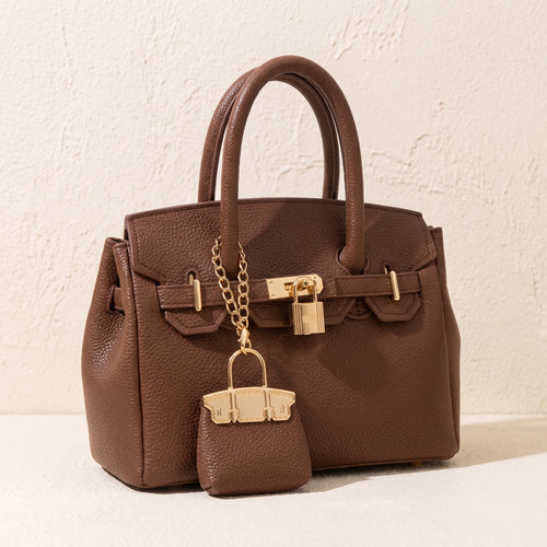 THE DUBAI BAG — BROWN — trois-quarts