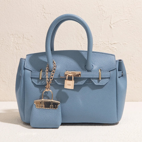 THE DUBAI BAG — BLUE — trois-quarts